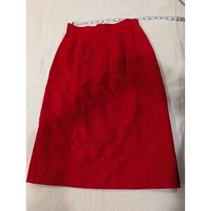 Women's midi length red pencil skirt by Worthington petite size 6